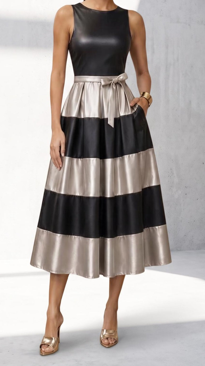 Black and Silver Occasion Dress
