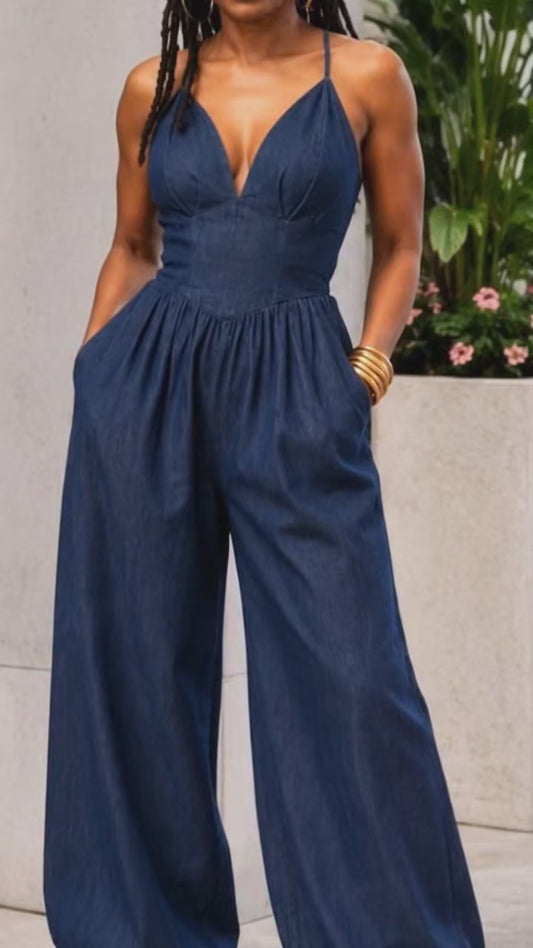 Balloon Denim Jumper