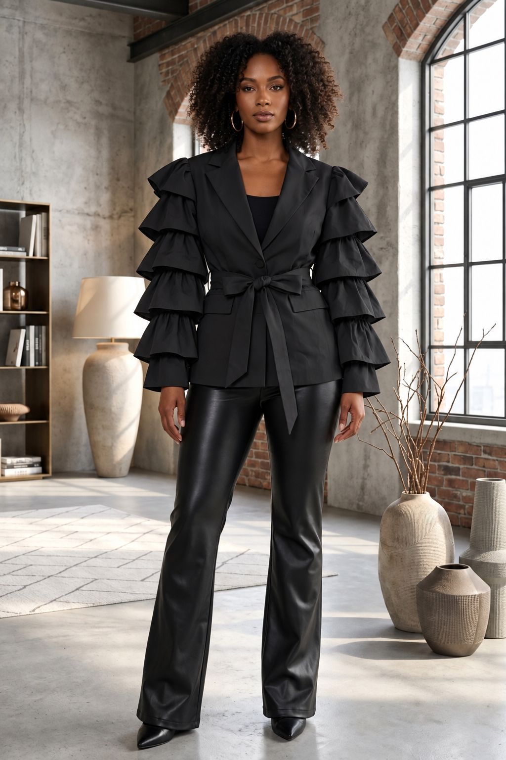 Statement Ruffle Blazer