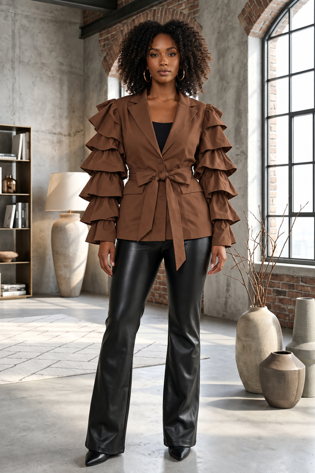 Statement Ruffle Blazer