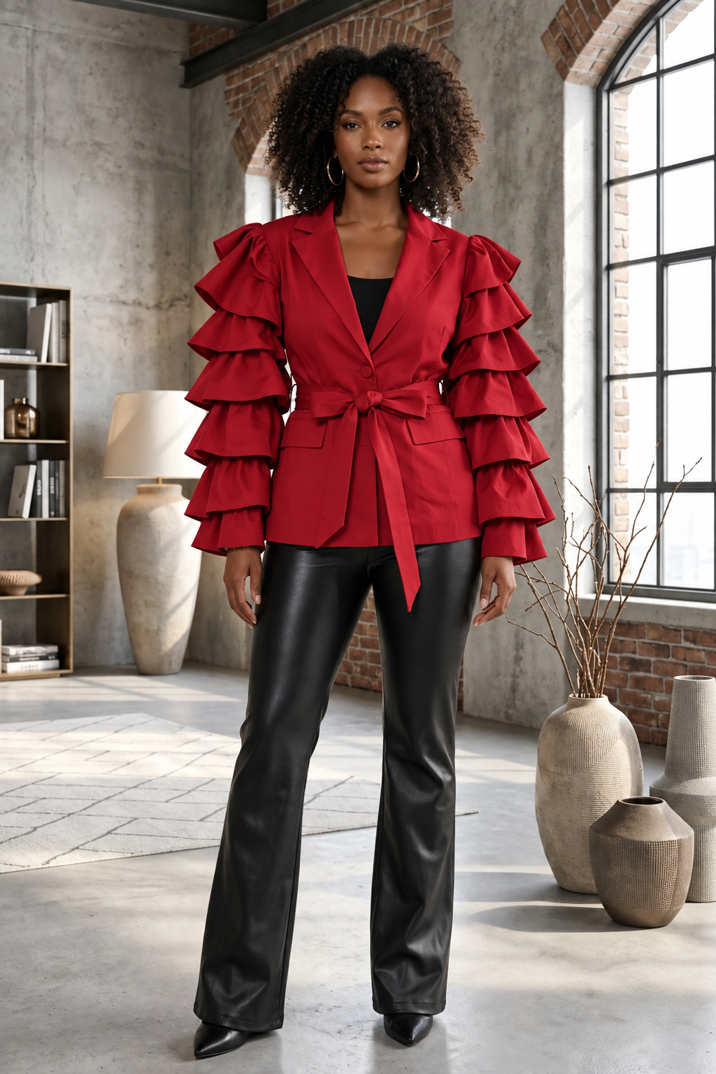 Statement Ruffle Blazer